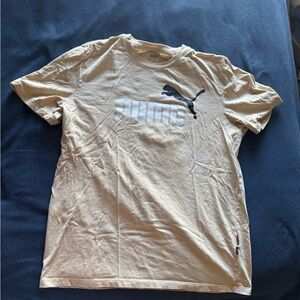 PUMA Men's Beige Short Sleeve Tee